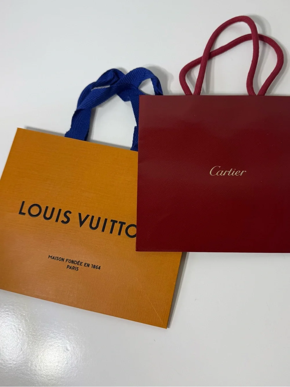 Louis Vuitton & Cartier Mini Shopping Gift Bags Set of 2